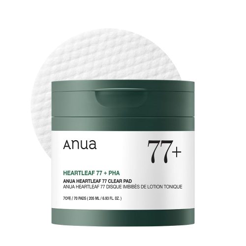 77 Toner Pad 70 Sheets, PHA Dead Skin Care Low pH Daily Toner Pad exfoliating