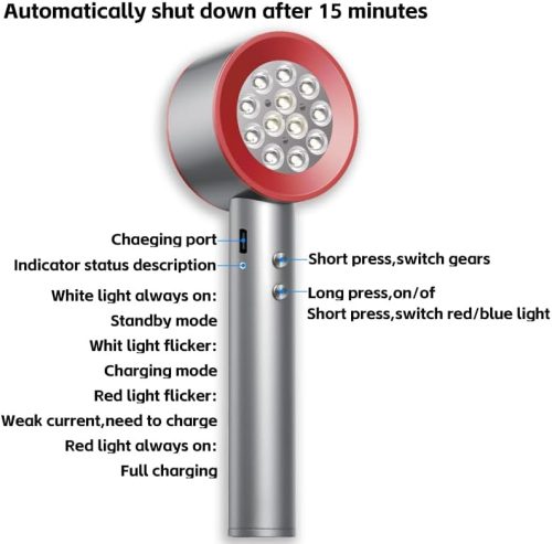 Red Light Therapy with Timing and 4 Modes 470/660/850/940nm Wavelength - Image 4