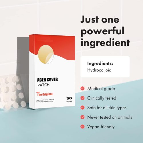 Hydrocolloid Acne Pimple Patch,Salicylic Acid Acne Patches for Covering Zits and Blemishes（2 boxes） - Image 3