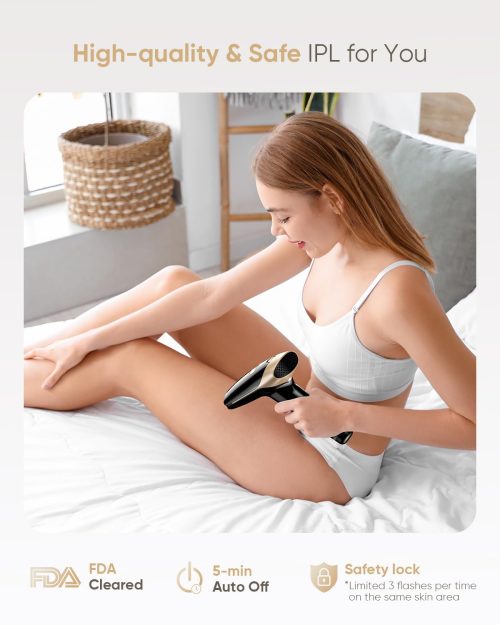 IPL Hair Remover, Hair Removal Device for Women and Men with 18.6J High Output Energy and 3 Smart Modes - Image 4