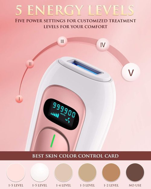 Laser Hair Removal for Women and Men Permanent IPL Hair Removal Device Upgraded to 999,900 Flashes Painless - Image 5