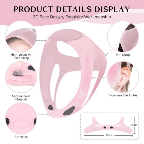 V Line Face Lift Tape, Silicone Chin Strap Reusable Soft Lifting Strap for Women and Men, 23-27in - Image 2