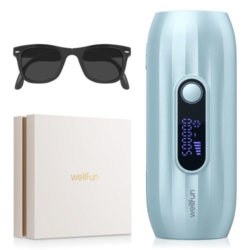 Laser Hair Removal - Wellfun Ice-Cooling lPL Home Use Hair Removal for Women and Men - Nearly Painless & Long-Lasting Results - 2 Treatment Models & 5 Energy Level
