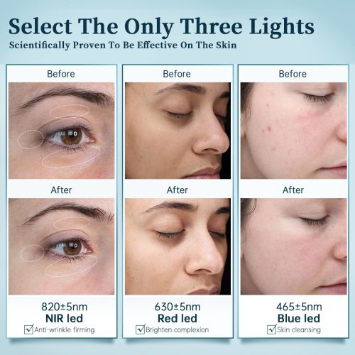 Red Light Mask for Face, FSA/HSA eligible, Wireless High Dose Red LED Mask, Infrared Light & Blue LED Mask Skincare - Image 5