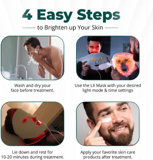 AWA Red Light Therapy Face Mask, Red Light Therapy for Face & Neck, 7 Colors LED Red Light Face Mask Therapy At Home LX300 - Image 5