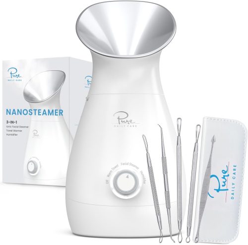 Large 3-in-1 Nano Ionic Facial Steamer with Precise Temp Control - Image 3