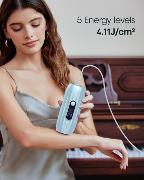 Laser Hair Removal - Wellfun Ice-Cooling lPL Home Use Hair Removal for Women and Men - Nearly Painless & Long-Lasting Results - 2 Treatment Models & 5 Energy Level - Image 5