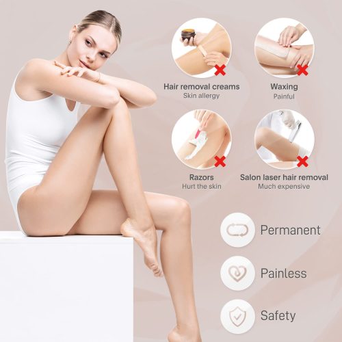 Laser Hair Removal for Women and Men IPL Hair Remover Facial Whole Body Machine Permanent Painless Device at Home 999,999 Flashes - Image 5