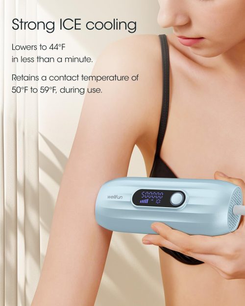 Laser Hair Removal - Wellfun Ice-Cooling lPL Home Use Hair Removal for Women and Men - Nearly Painless & Long-Lasting Results - 2 Treatment Models & 5 Energy Level - Image 4