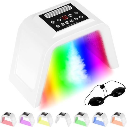 7 Colors Face Mask with Spray, Yofuly Professional Led Light Face Tool