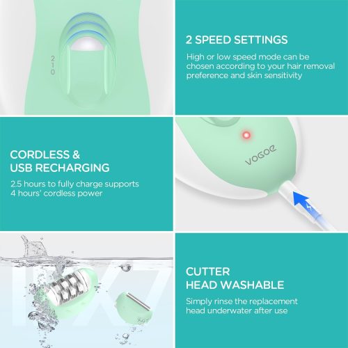 Epilator for Women-Cordless Epilators Hair Removal for Women, 4-in-1 Electric Razor Hair Remover, 2 Speeds & 21 Tweezers - Image 5