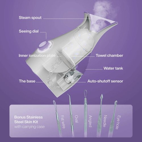 Large 3-in-1 Nano Ionic Facial Steamer with Precise Temp Control - Image 8