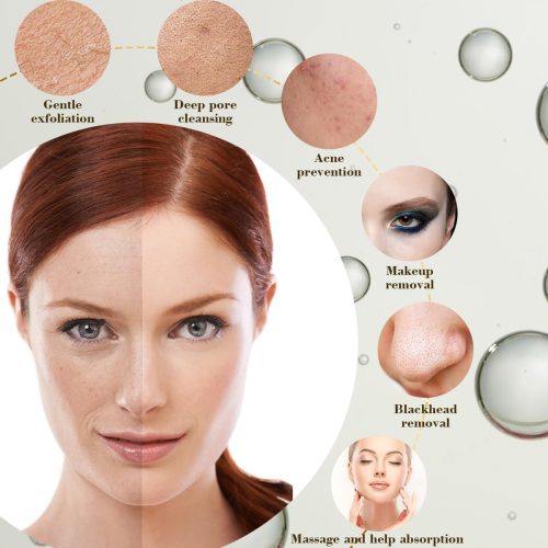 Facial Cleansing Brush,6 in 1 Electric Face Scrubber Facial Spin Rechargable IPX6 Waterproof Face Scrubber with 6 Brush Heads - Image 4