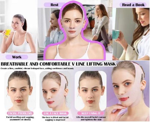 2pc V Line Face Lifting Strap - Chin and Cheek Lifting Bandage for V Face Lift - Image 4
