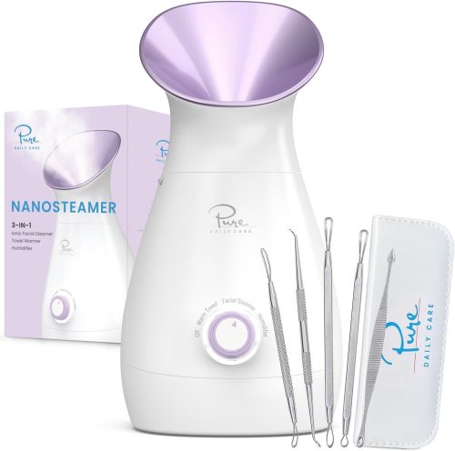 Large 3-in-1 Nano Ionic Facial Steamer with Precise Temp Control - Image 2