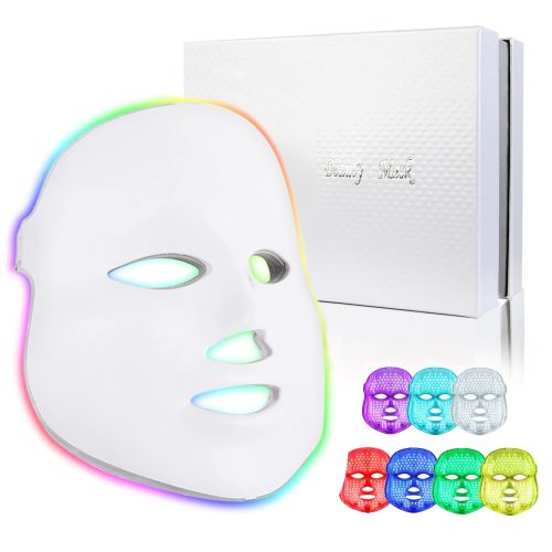 7-1 Colors LED Facial Skin Care Mask, Blue Red Light Therapy Mask for Face