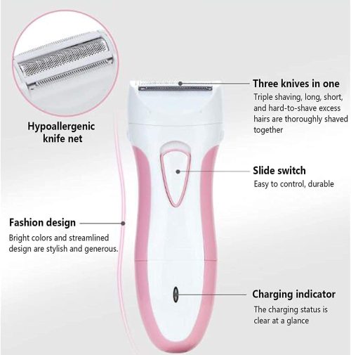 Epilator, Hair Removal for Women, Facial Cleansing Brush, Womens Shaver, Wet& Dry, Rechargeable - Image 2