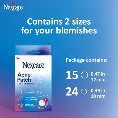 Nexcare Thin and Transparent Acne Patch, Skin Cover Absorbs Pus and Oil from Clogged Pores, Made with hydrocolloid, tab Allows for Easy Removal from Liner - 117 Pimple Patches - Image 12