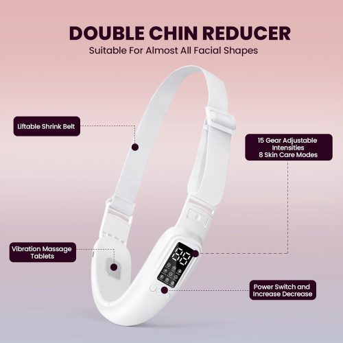 Electric Double Chin Device and V-Face Machine with 8 Modes and 15 Gear Adjustable Intensities - Image 3
