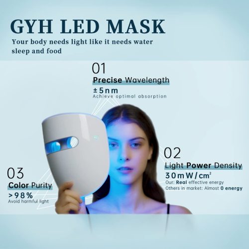 Red Light Mask for Face, FSA/HSA eligible, Wireless High Dose Red LED Mask, Infrared Light & Blue LED Mask Skincare - Image 3