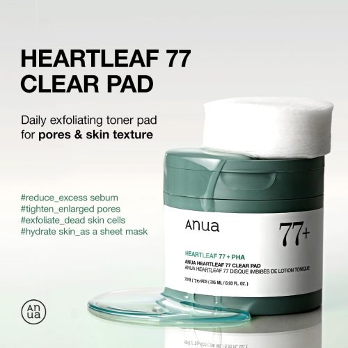 77 Toner Pad 70 Sheets, PHA Dead Skin Care Low pH Daily Toner Pad exfoliating - Image 3
