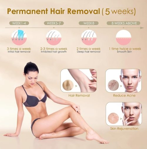 IPL Laser Hair Removal Device Permanent Painless Remover Reduction in Hair Regrowth - Image 12