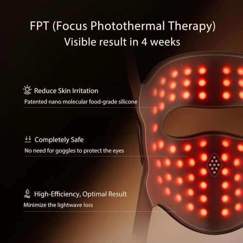 JOVS 4D Laser Light Therapy Mask, Red Light Therapy for Face with 4 Different Wavelength Adopted FPT Concentrated Technology, 3 Modes Portable Face Mask for Anti-aging - Image 3
