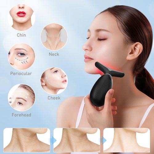 Face Neck Tool for Skin Care, Electric Neck Face Lifting Device for Wrinkle Removal Black - Image 5