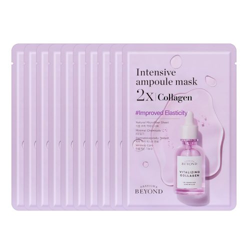 Intensive Ampoule Mask 2X Collagen with Adenosine for Wrinkles for Dull and Sensitive Skin（10 sheets）
