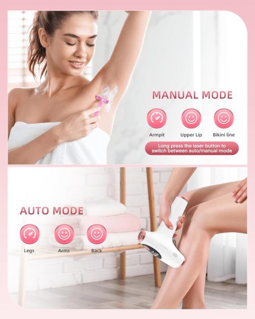 Laser Hair Removal for Women and Men Permanent IPL Hair Removal at-Home 999,999 Flashes Painless Hair Remover on Armpits Back Legs Arms Face Bikini Line - Image 6
