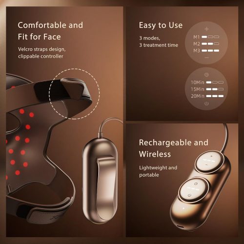 JOVS 4D Laser Light Therapy Mask, Red Light Therapy for Face with 4 Different Wavelength Adopted FPT Concentrated Technology, 3 Modes Portable Face Mask for Anti-aging - Image 5