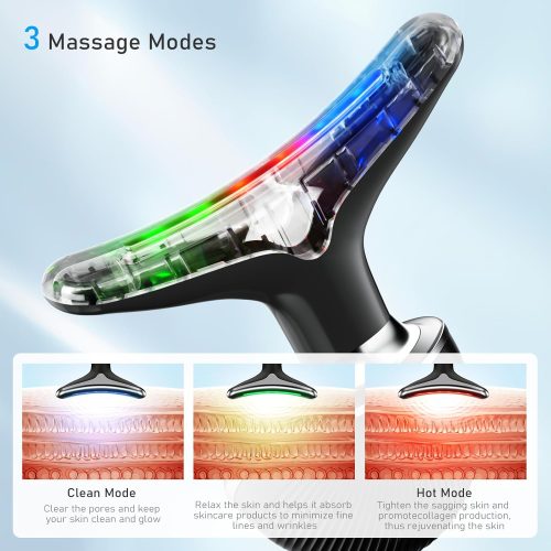 Face Neck Tool for Skin Care, Electric Neck Face Lifting Device for Wrinkle Removal Black - Image 3