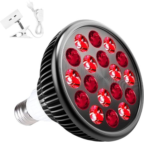 Red Light Therapy Lamp with Lamp Holder, 660nm Red and 850nm Near Infrared Combo Wavelength LED Red Light Bulb