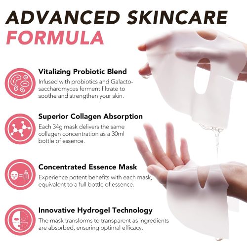 Collagen Face Mask 34g x 4ea, Bio-Collagen Real Deep Mask - Image 2