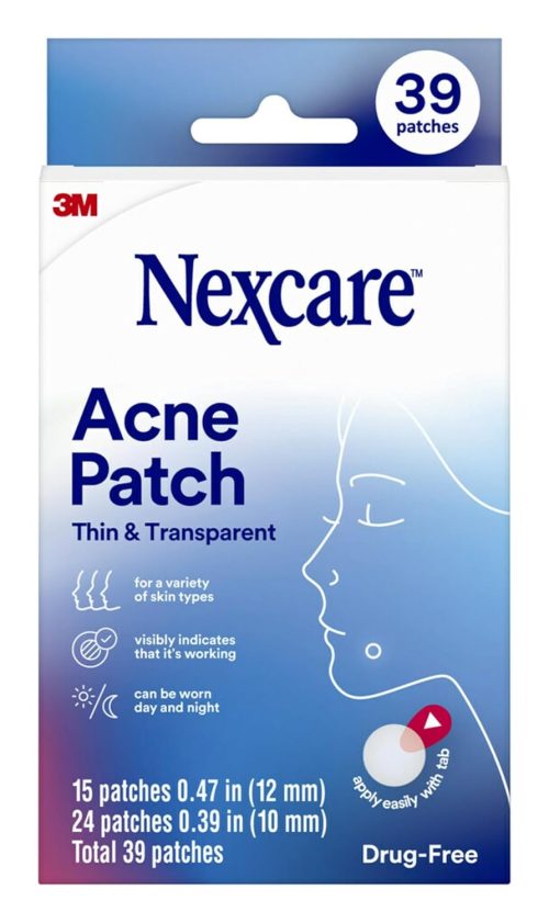 Nexcare Thin and Transparent Acne Patch, Skin Cover Absorbs Pus and Oil from Clogged Pores, Made with hydrocolloid, tab Allows for Easy Removal from Liner - 117 Pimple Patches - Image 10
