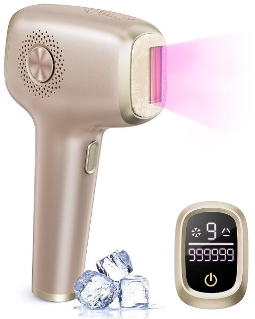 Laser Hair Removal with Ice Cooling Care Function for Women Permanent,999,999 Flashes Painless IPL Hair Remover