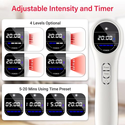 Red Light Comb, 650nm Near Infrared Light Device for Body Pain Relief, Timer Red Light Threapy for Joint, Head Muscle & Tissue - Image 2