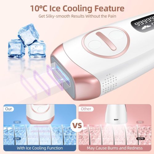 Laser Hair Removal, IPL Hair Removal with Cooling for Women and Men, Permanent Hair Removal Device Upgrade 999999 Flashes for Face Armpit Arm Bikini Line Leg Whole Body - Image 2