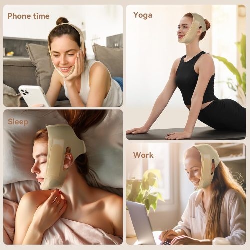Reusable V Line Face Strap, Soft Silicone Chin Strap for Women 23-27 Inches(Skin tone) - Image 8