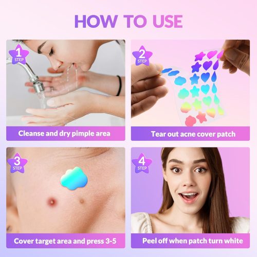 Pimple Patches for Face, Cute Star Pimple Patches with Salicylic Acid - Image 8