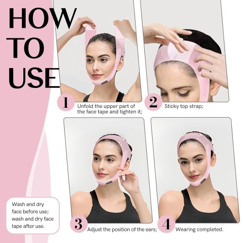 V Line Face Lift Tape, Silicone Chin Strap Reusable Soft Lifting Strap for Women and Men, 23-27in - Image 7
