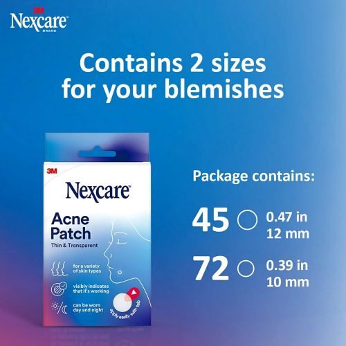 Nexcare Thin and Transparent Acne Patch, Skin Cover Absorbs Pus and Oil from Clogged Pores, Made with hydrocolloid, tab Allows for Easy Removal from Liner - 117 Pimple Patches - Image 4