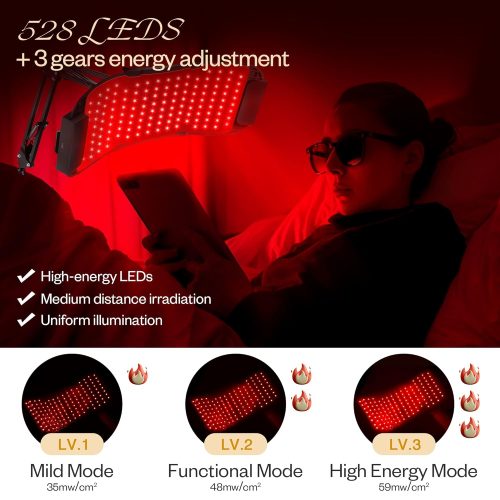 Multifunction Red Light Therapy for Body and Face, 850nm Near-Infrared Light Therapy LED Mask Facial Body Beauty Equipment - Image 4