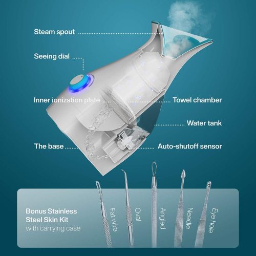 Large 3-in-1 Nano Ionic Facial Steamer with Precise Temp Control - Image 4