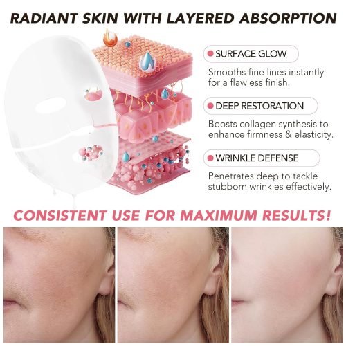 Collagen Face Mask 34g x 4ea, Bio-Collagen Real Deep Mask - Image 5