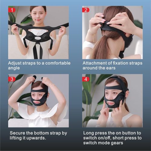 Purism V line Face Lifting Belt with remote control Massager, Double Chin Reducer Face Massage and Relaxing Belt - Image 6