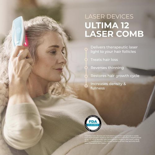HairMax ULTIMA 12 LaserComb - Stimulates Hair Growth, - Image 2